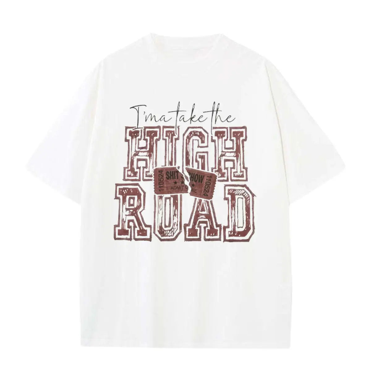 Vintage High Road Printed Oversized Unisex T-shirts