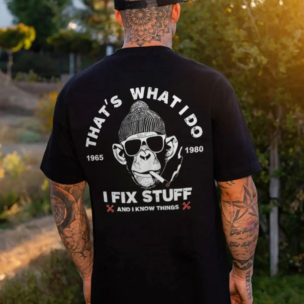 That's What I Do I Fix Stuff Printed Men's T-shirt