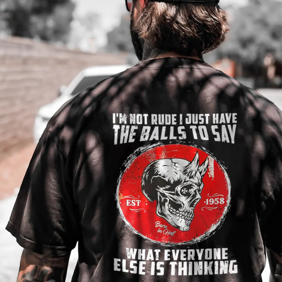 I'm Not Rude I Just Have The Balls To Say Printed Men's T-shirt