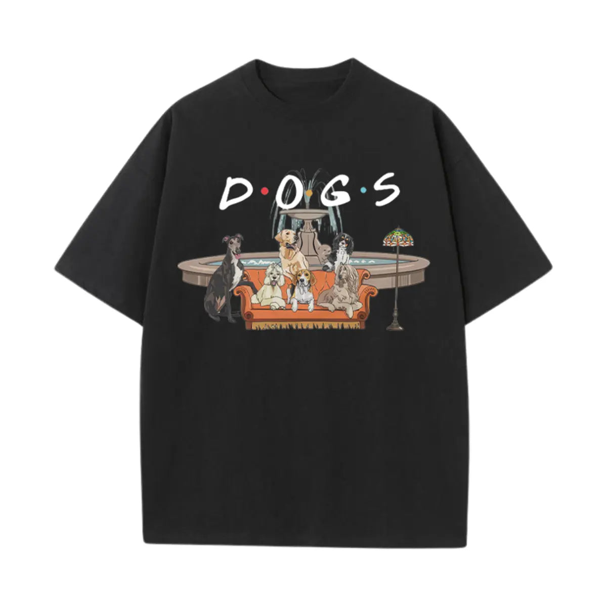 Vintage Dogs Movie Printed Oversized Unisex T-shirts