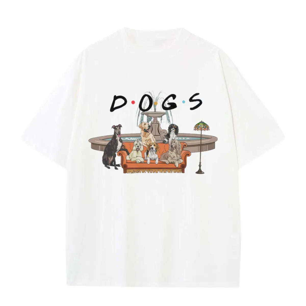 Vintage Dogs Movie Printed Oversized Unisex T-shirts