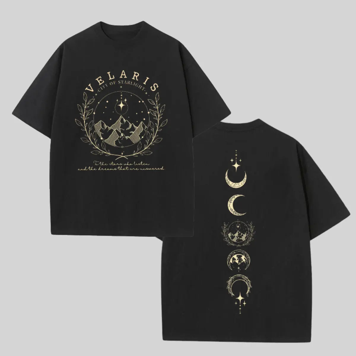 Vintage The Night Court Novel Printed Oversized Unisex T-shirts