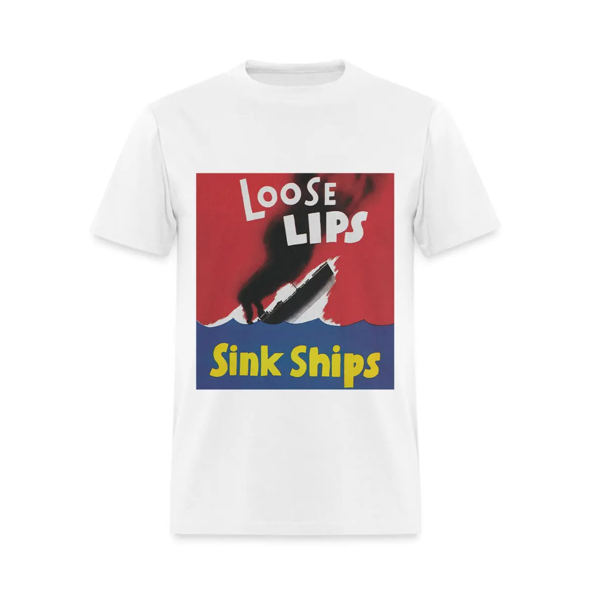 Loose Lips Sink Ships Printed Men's T-shirt