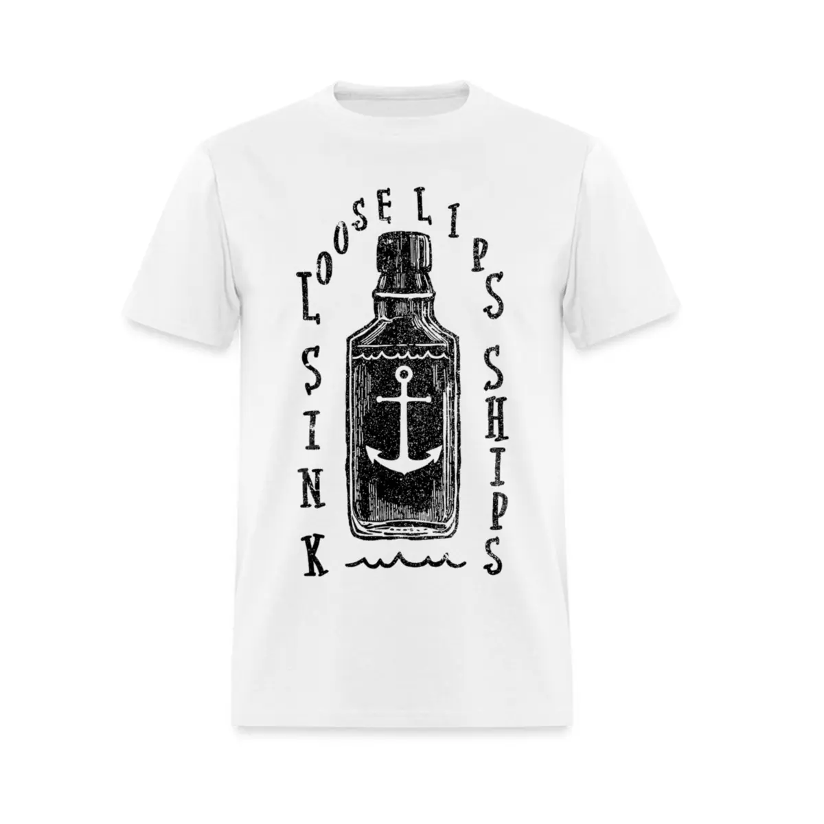 Loose Lips Sink Ships Printed Men's T-shirt