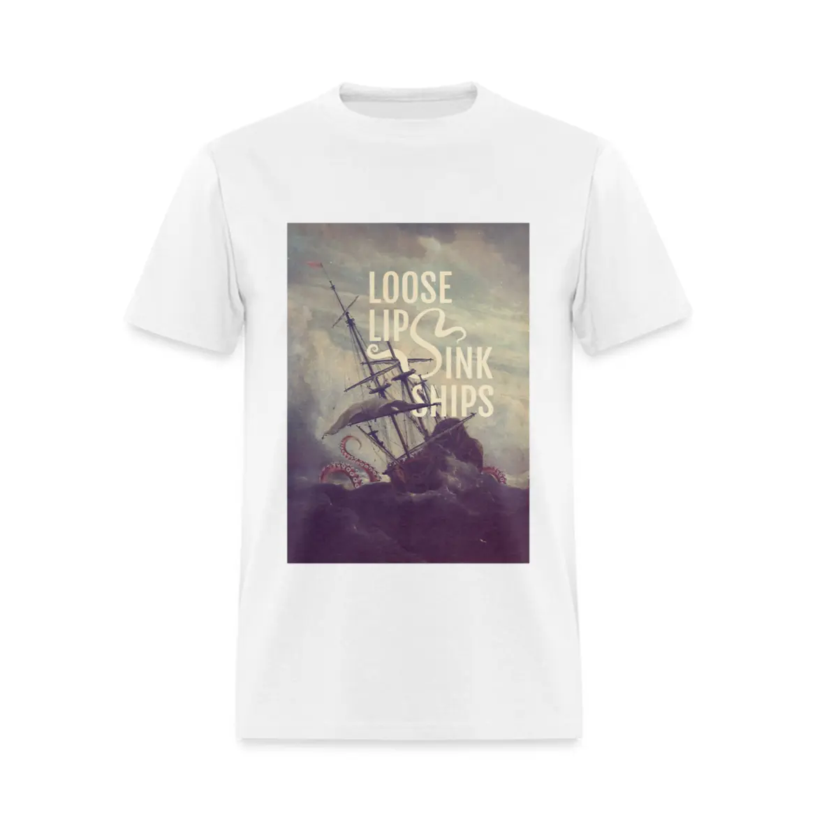 Loose Lips Sink Ships Printed Men's T-shirt