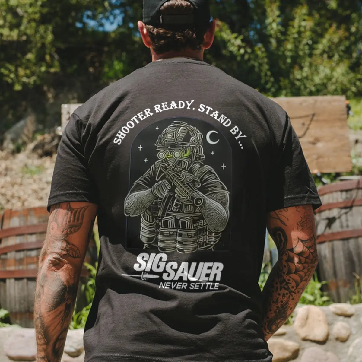Sig Sauer Never Settle Printed Men's T-shirt