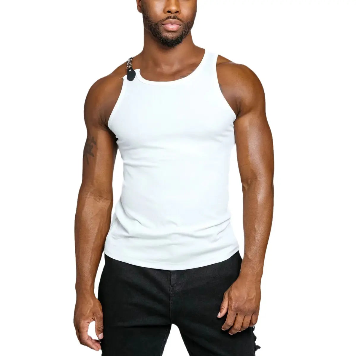 Solid Color Fitness Tight Men's Sports Vest