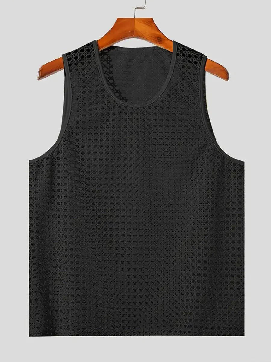 Fitness Sports Mesh Sexy Knit Men's Vest