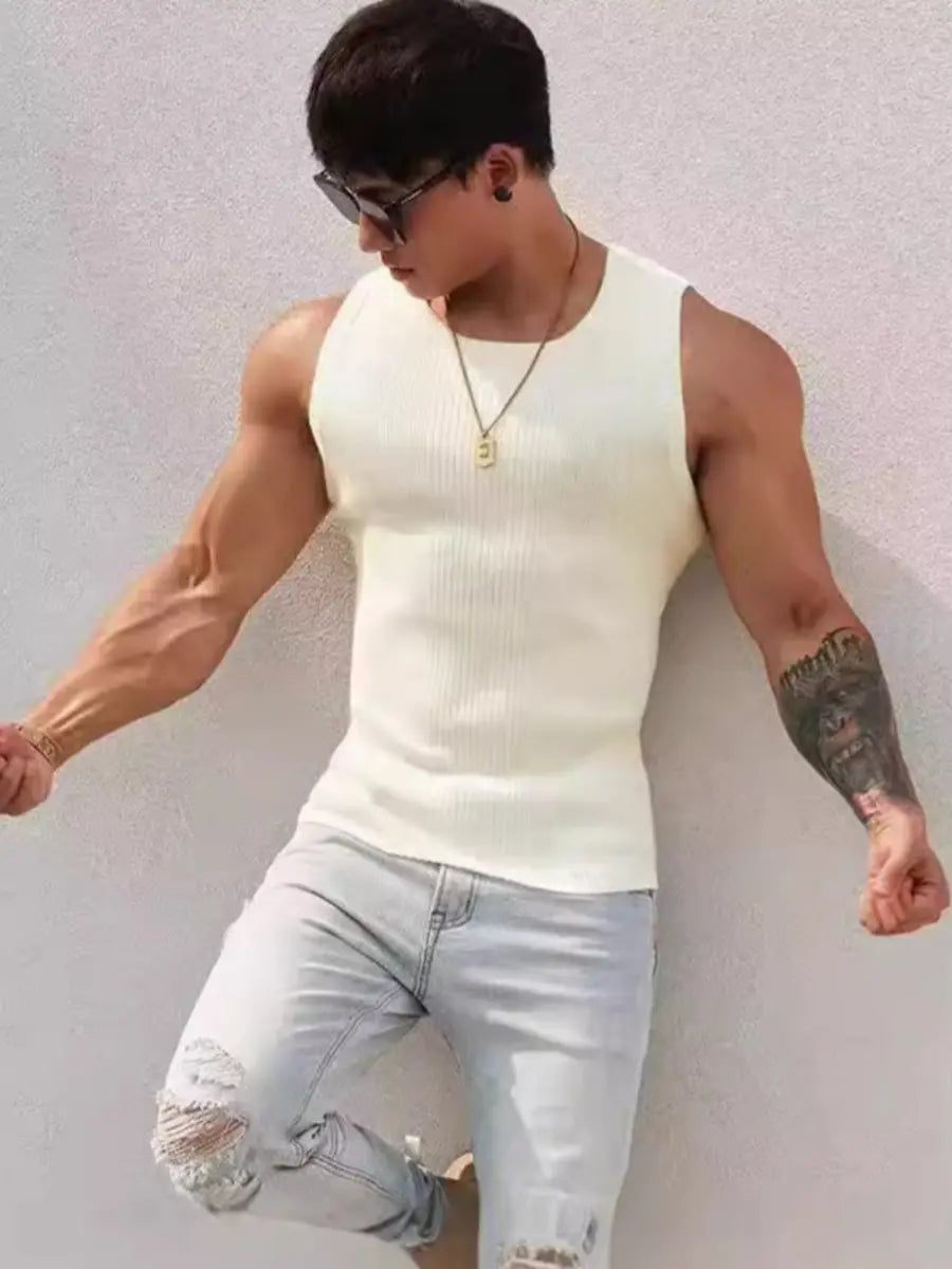 Tight Stretch Fitness Men's Knit Vest
