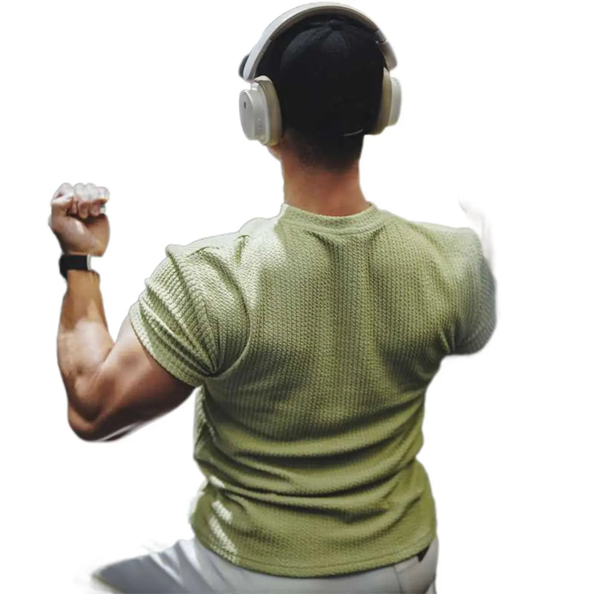 Drape Texture Muscle Fit Men's Training T-Shirt
