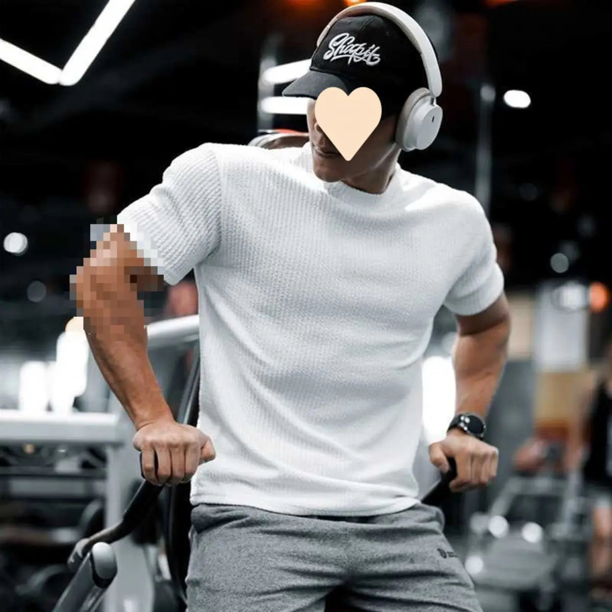 Drape Texture Muscle Fit Men's Training T-Shirt