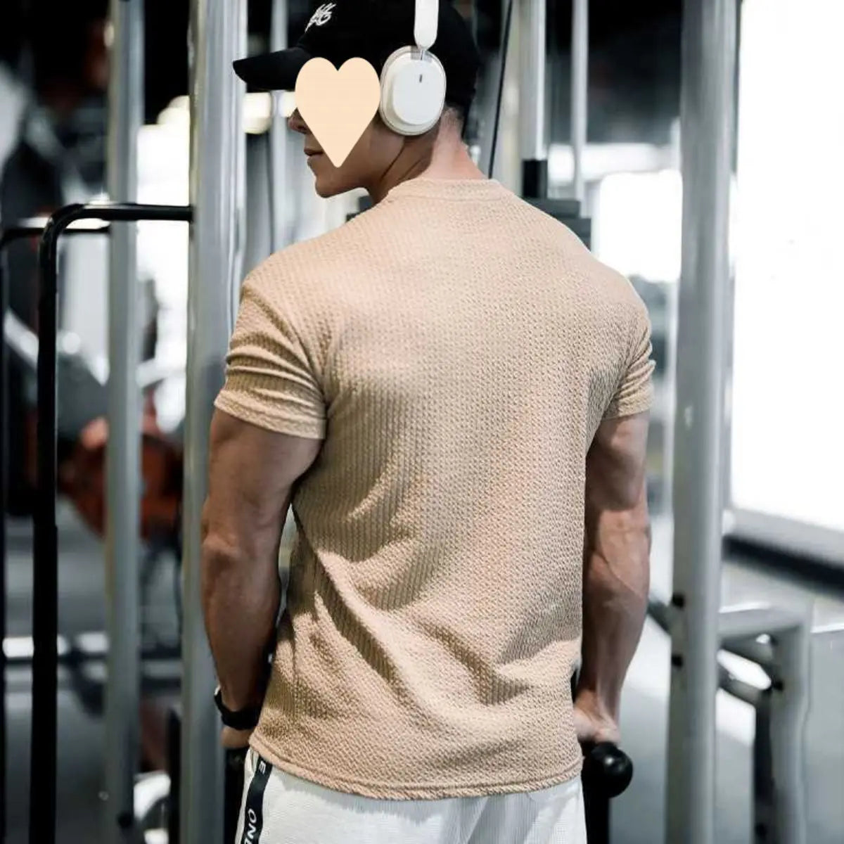 Drape Texture Muscle Fit Men's Training T-Shirt