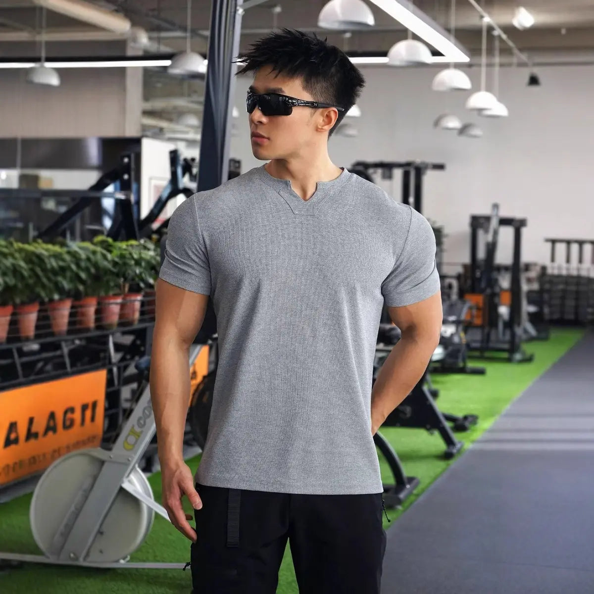 Solid Color Men's Sports T-Shirt
