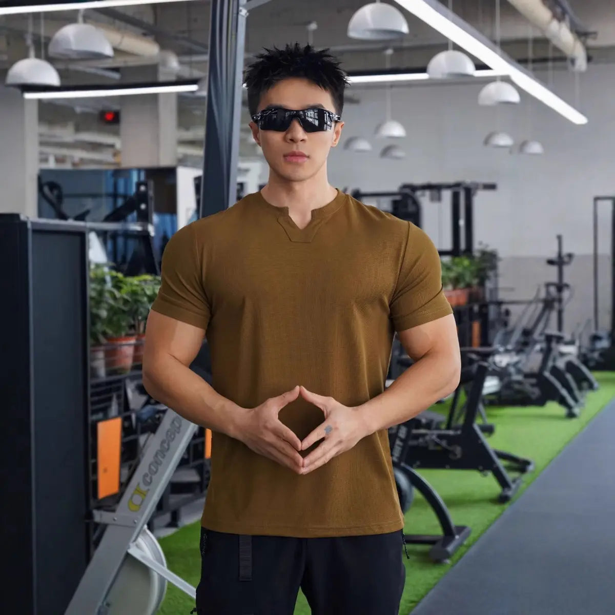 Solid Color Men's Sports T-Shirt