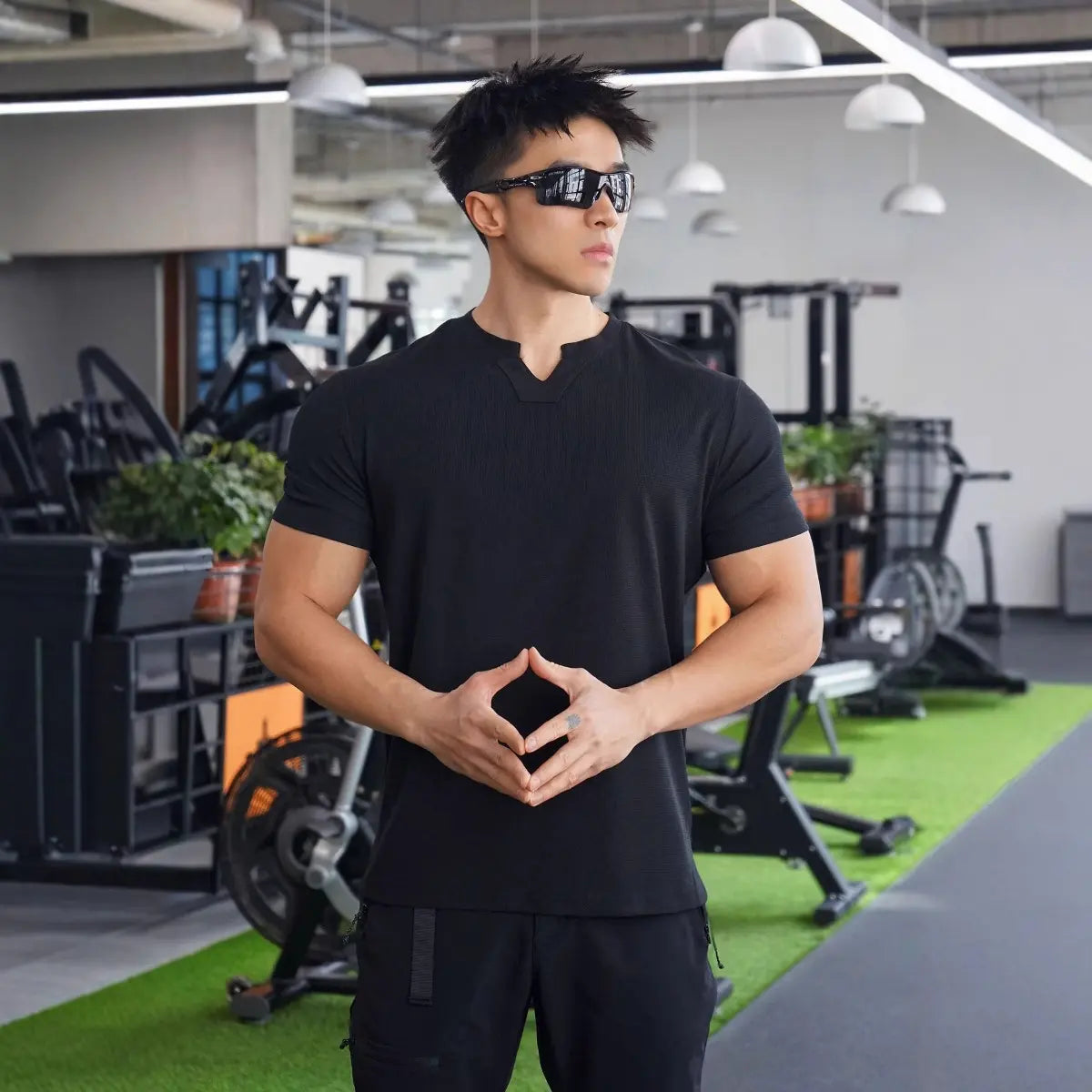 Solid Color Men's Sports T-Shirt