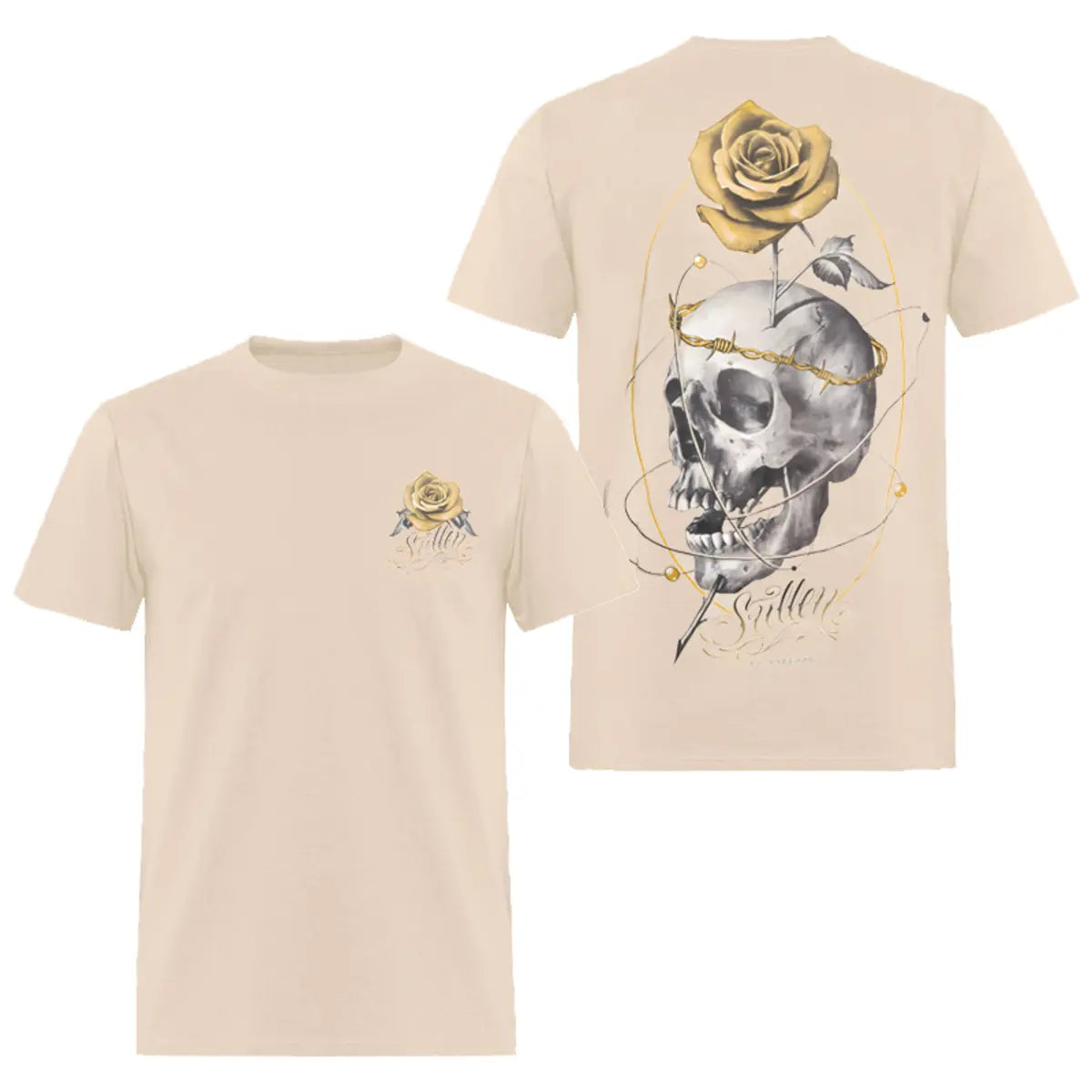 Floral Skull Printed Oversized Unisex T-shirt