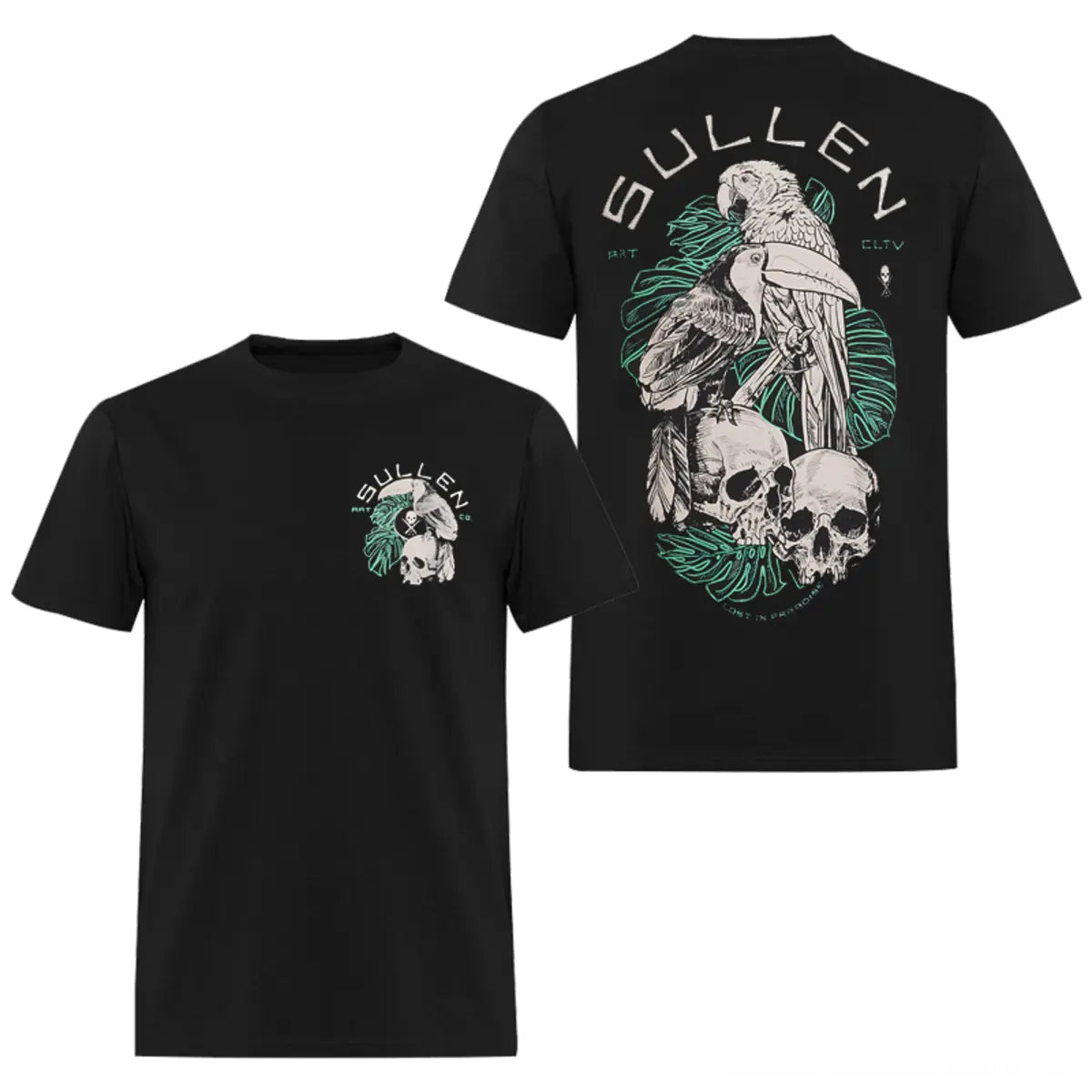 Birds And Skull Printed Men's T-shirt