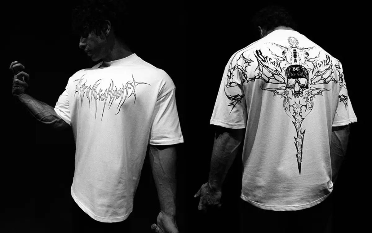Summer Skull Cross Print Men's T-Shirt