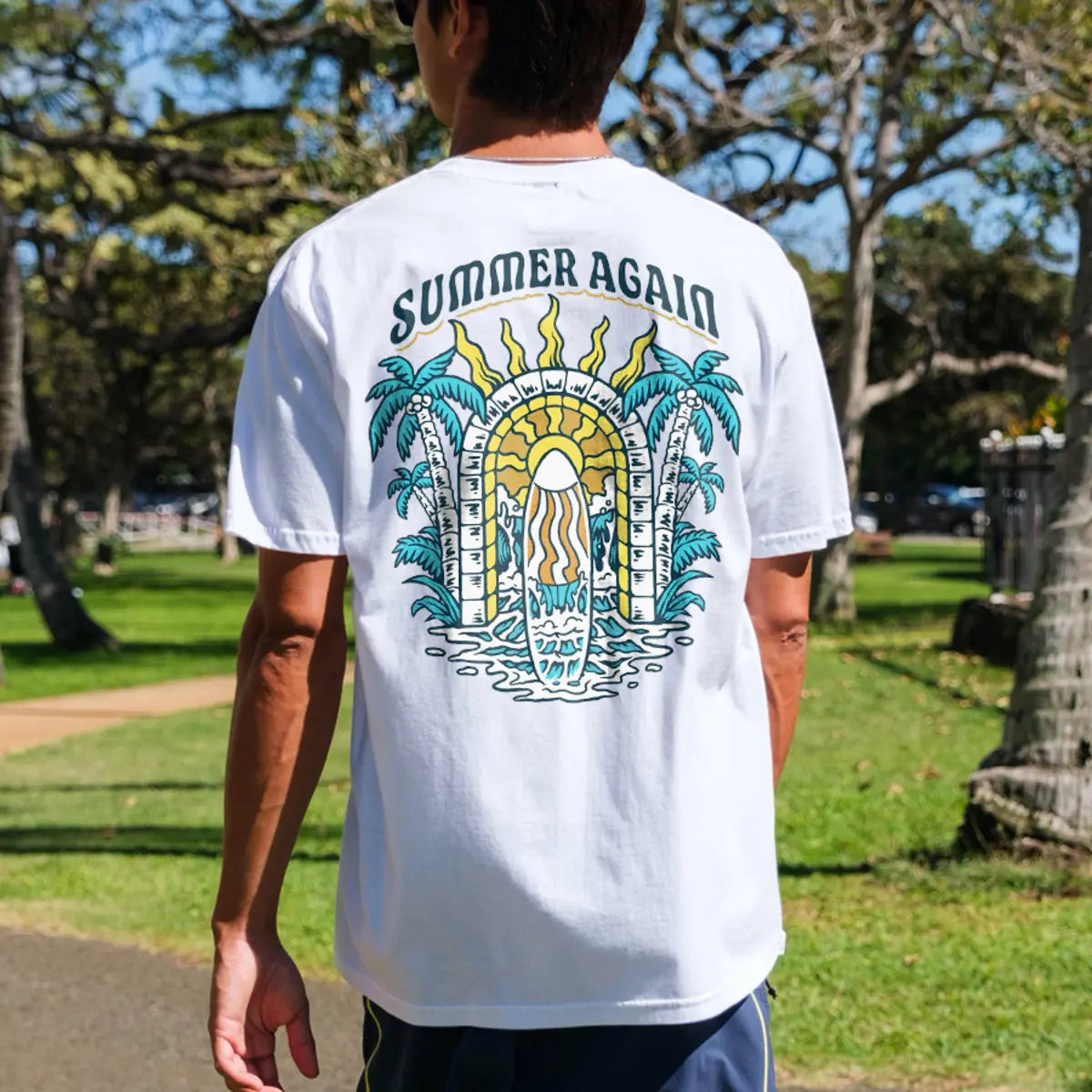 Summer Again Printed Men's T-shirt