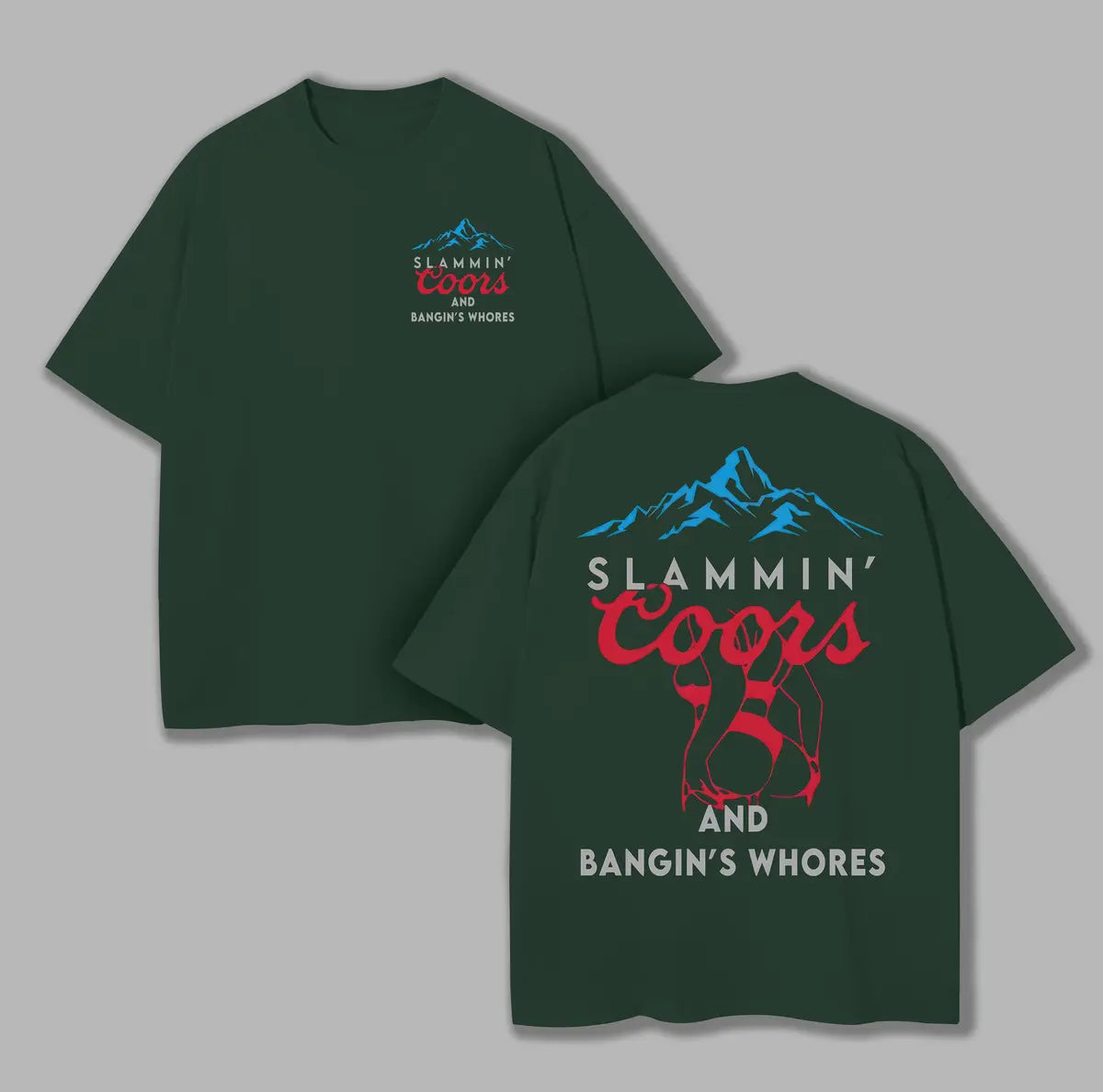 Slammin' And Bangin's Whores Printed Unisex Oversized T-shirt Image - 6