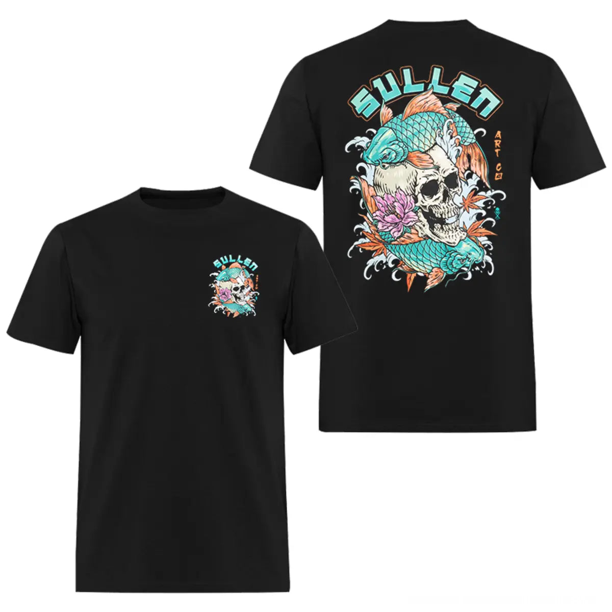 Skull And Fish Art Printed Men's T-shirt