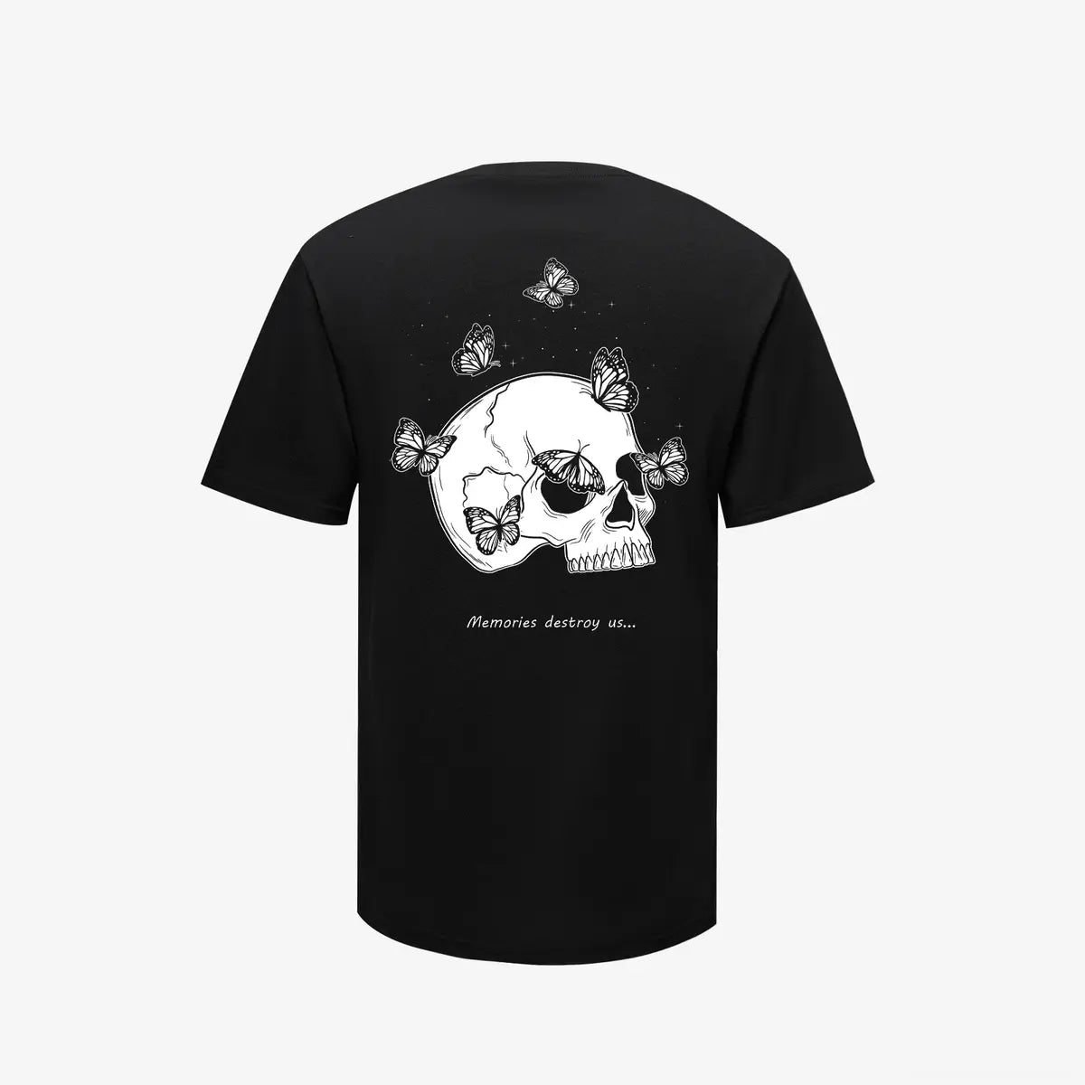 Memories Destroy Us Skull Printed Men's T-shirt