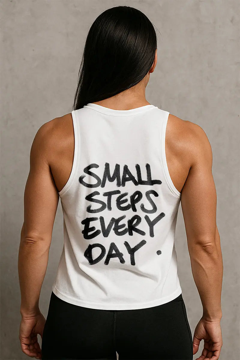Small Steps Every Day Printed Women's Vest