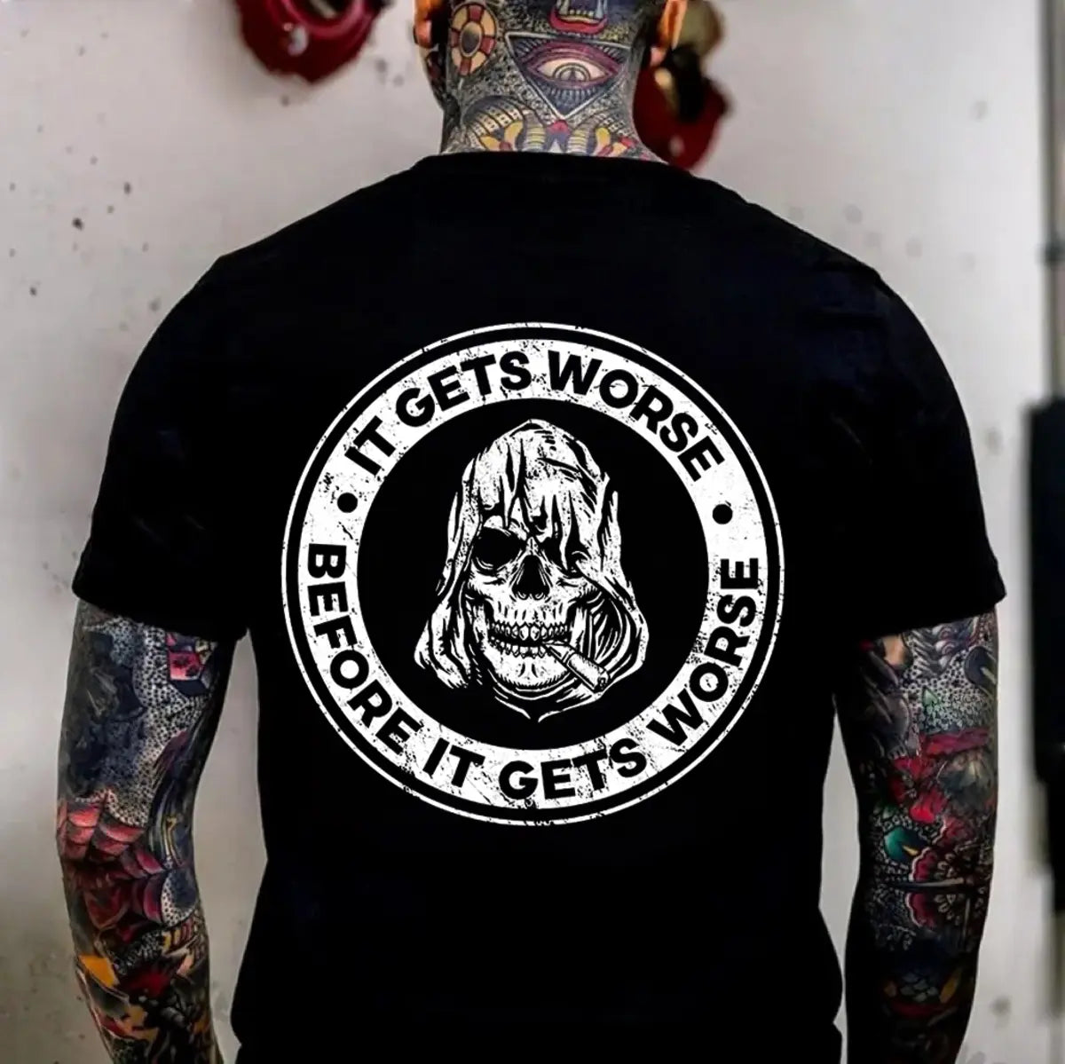 It Gets Worse Before It Gets Worse Printed Men's T-shirt