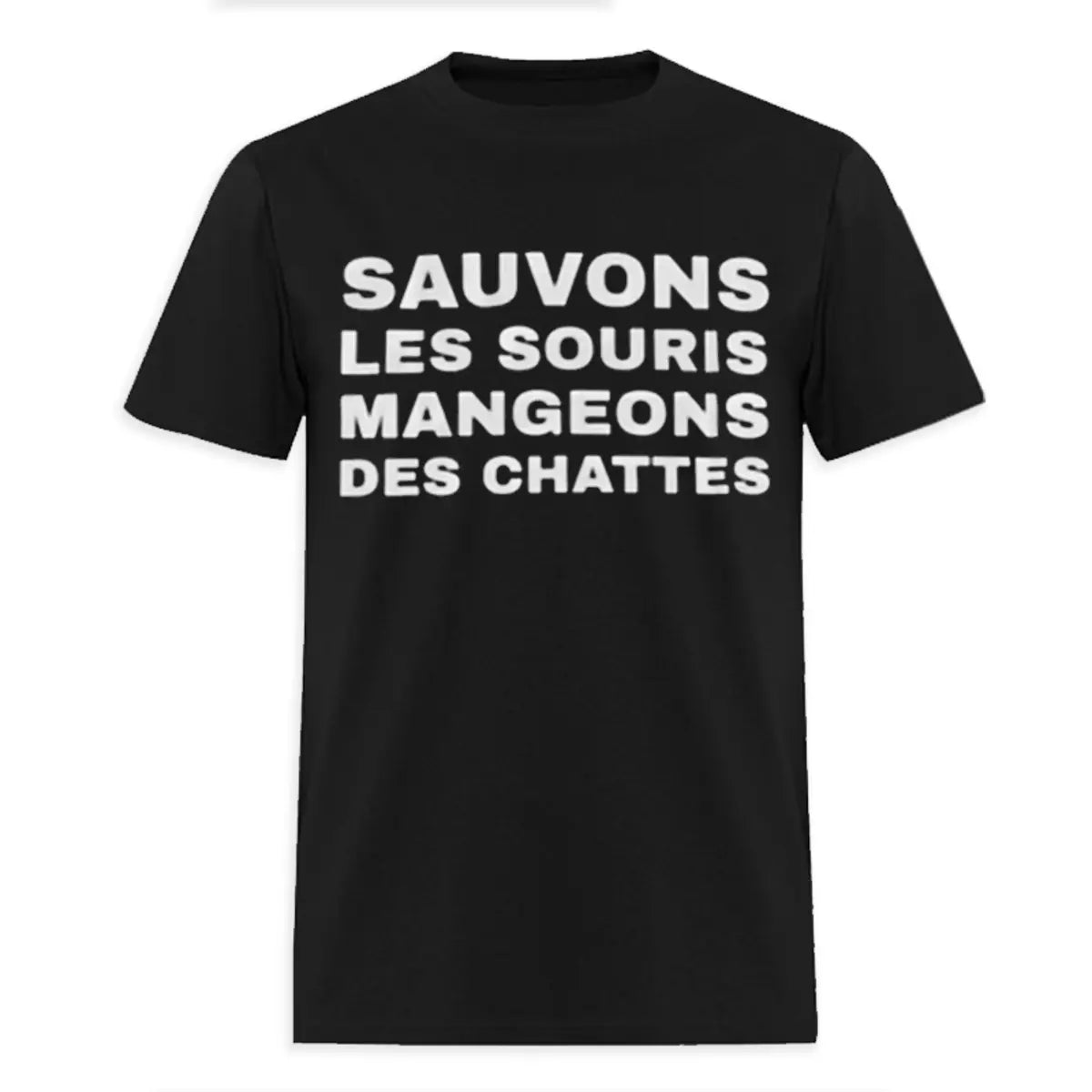 Sauvons Les Souris Mangeons Des Charttes Printed Men's T-shirt