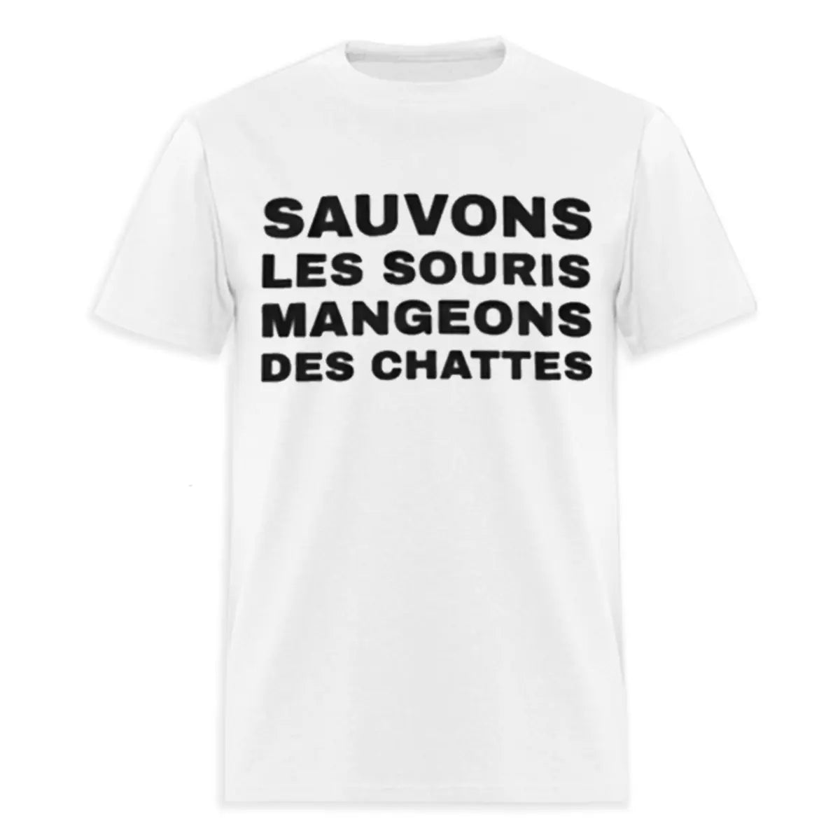 Sauvons Les Souris Mangeons Des Charttes Printed Men's T-shirt