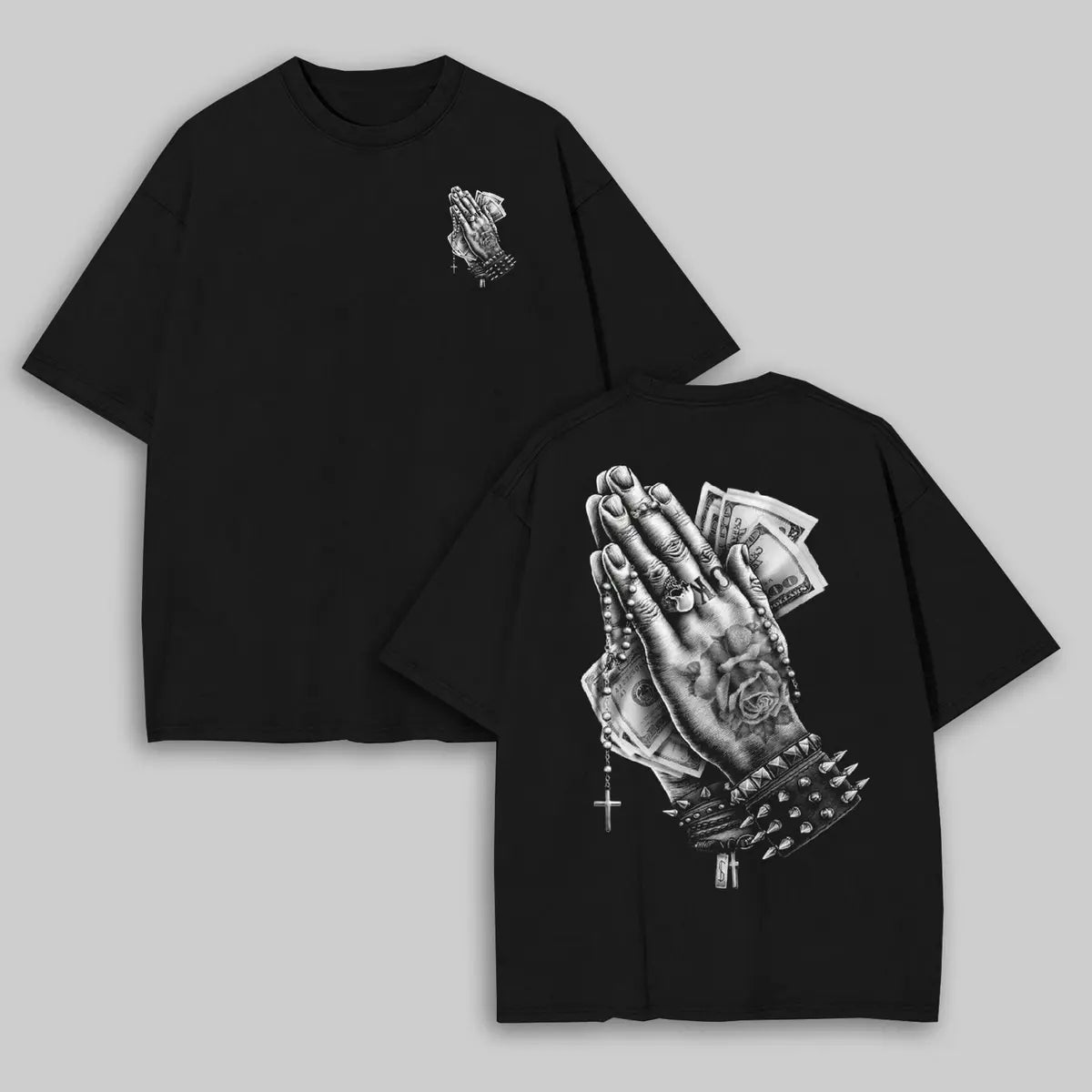 Pray Money Printed Oversized Unisex T-shirt
