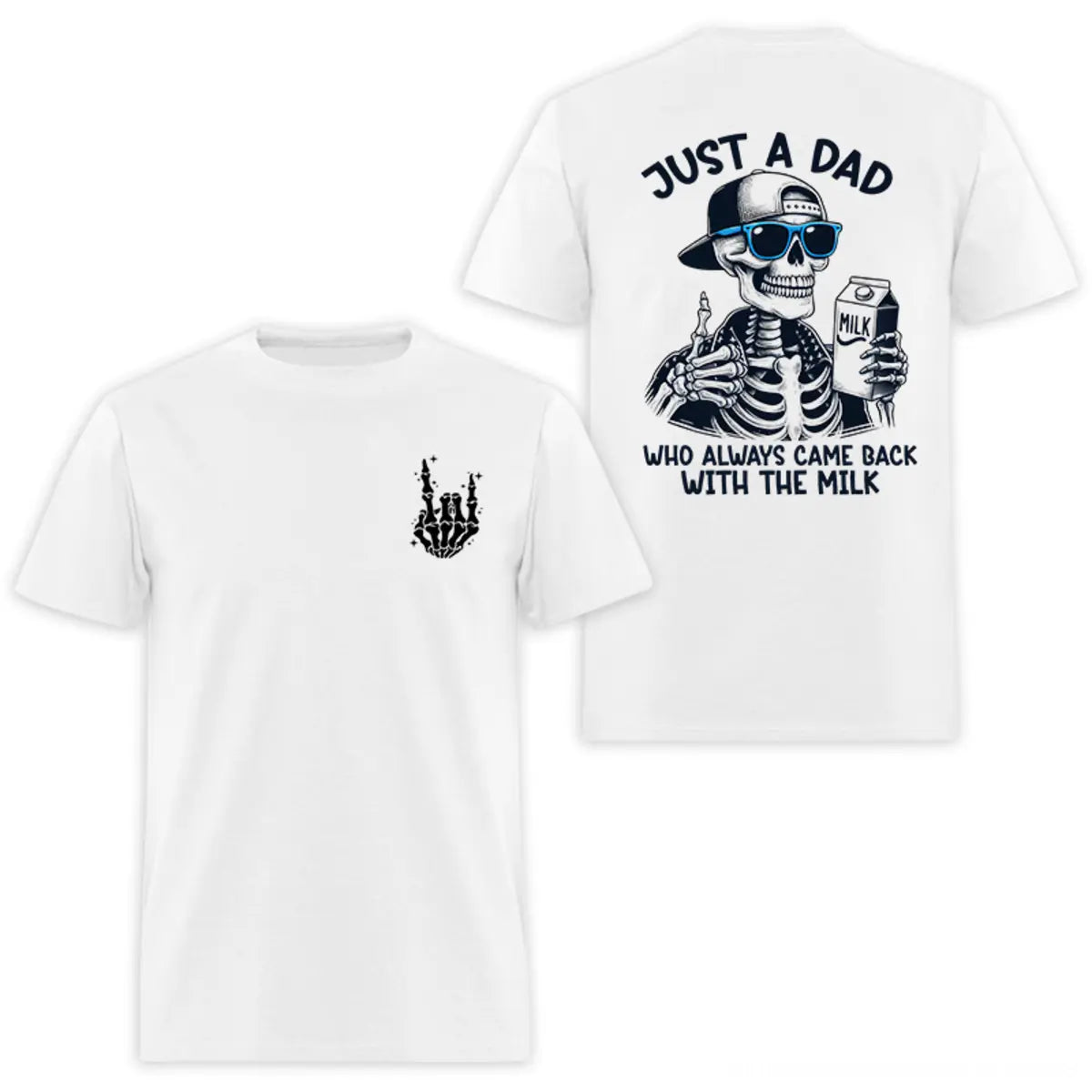 Just A Dad Who Always Came Back With The Milk Printed Oversized Unisex T-shirt Oversized Image - 4