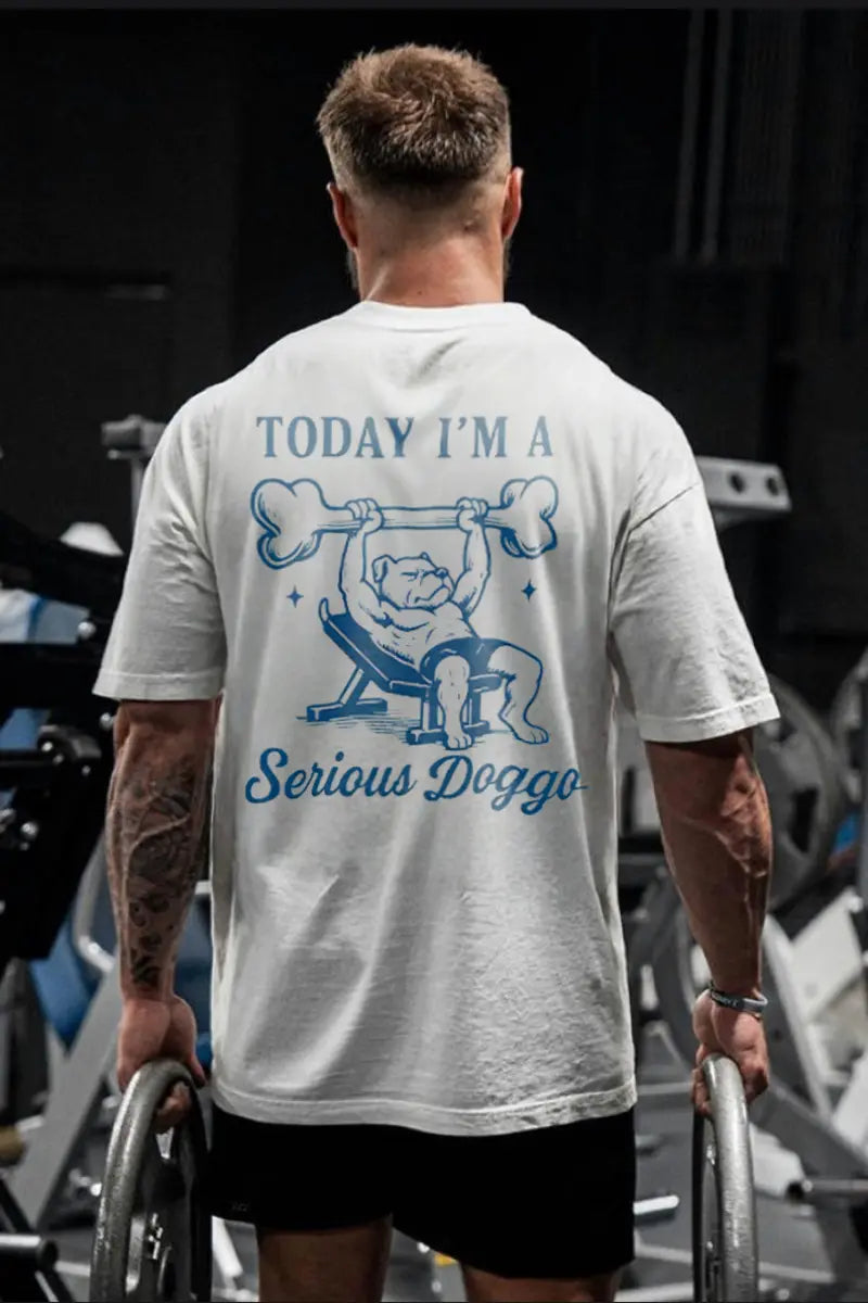 Today I'm A Serious Doggo Printed Men's T-shirt