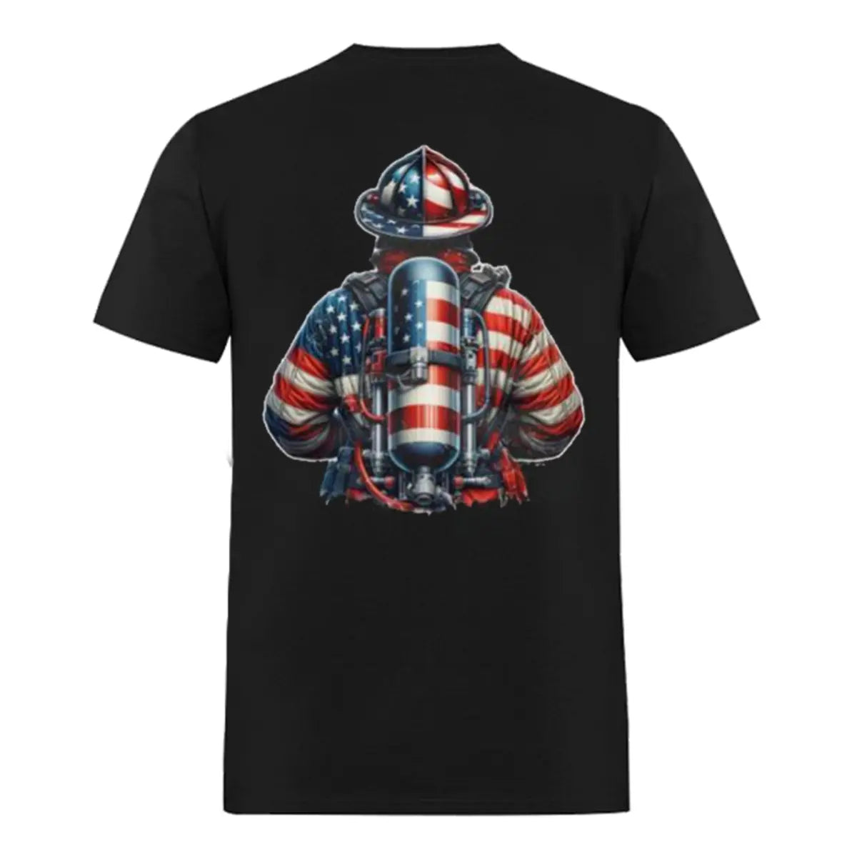Firefighter Flag Printed Men's T-shirt