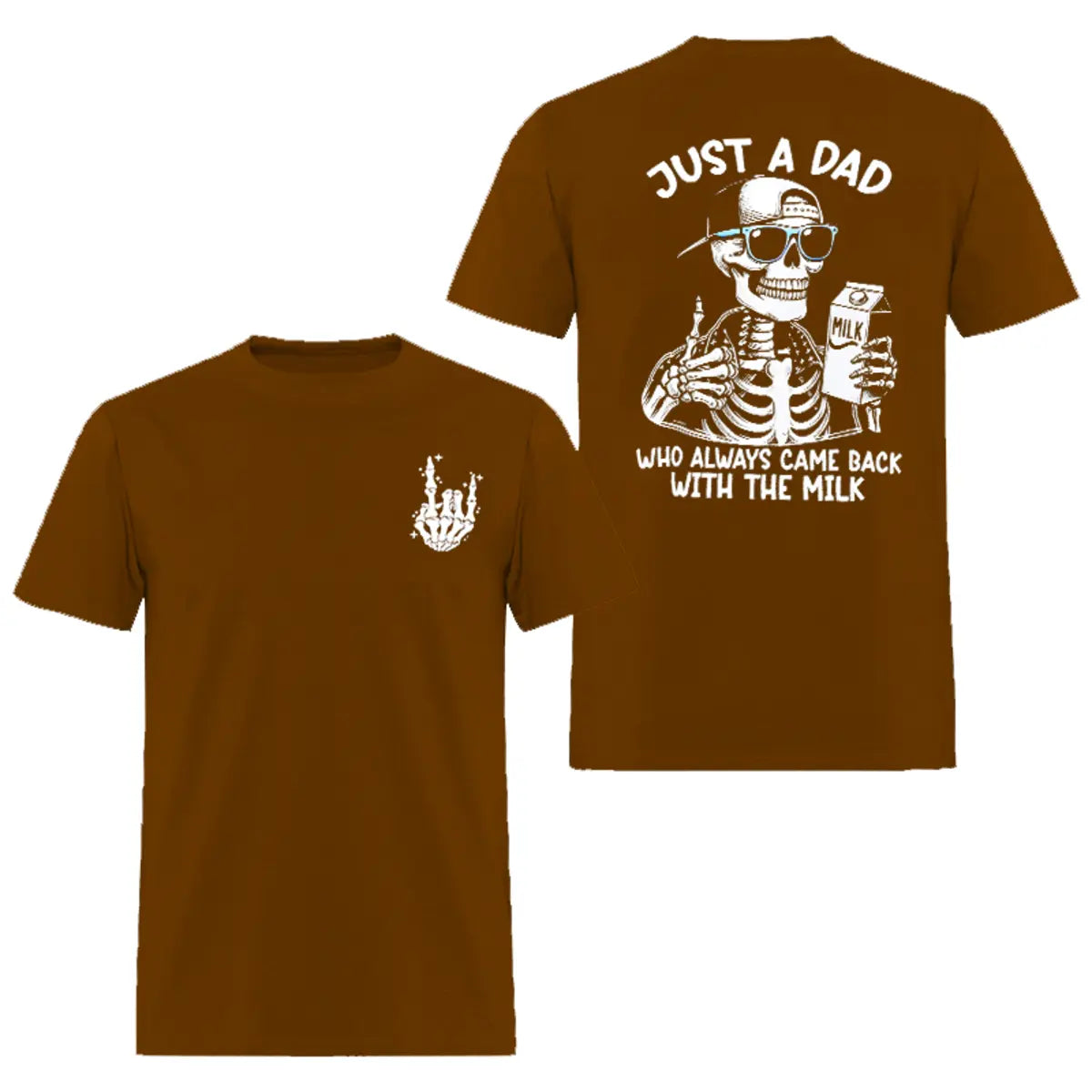 Just A Dad Who Always Came Back With The Milk Printed Oversized Unisex T-shirt Oversized Image - 12