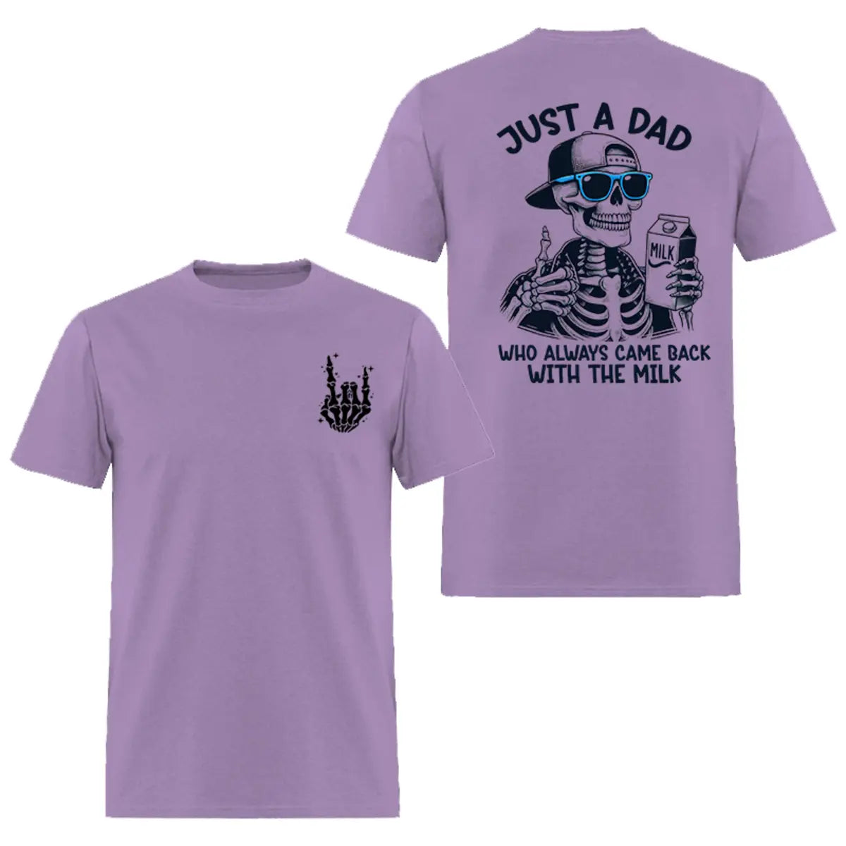 Just A Dad Who Always Came Back With The Milk Printed Oversized Unisex T-shirt Oversized Image - 10