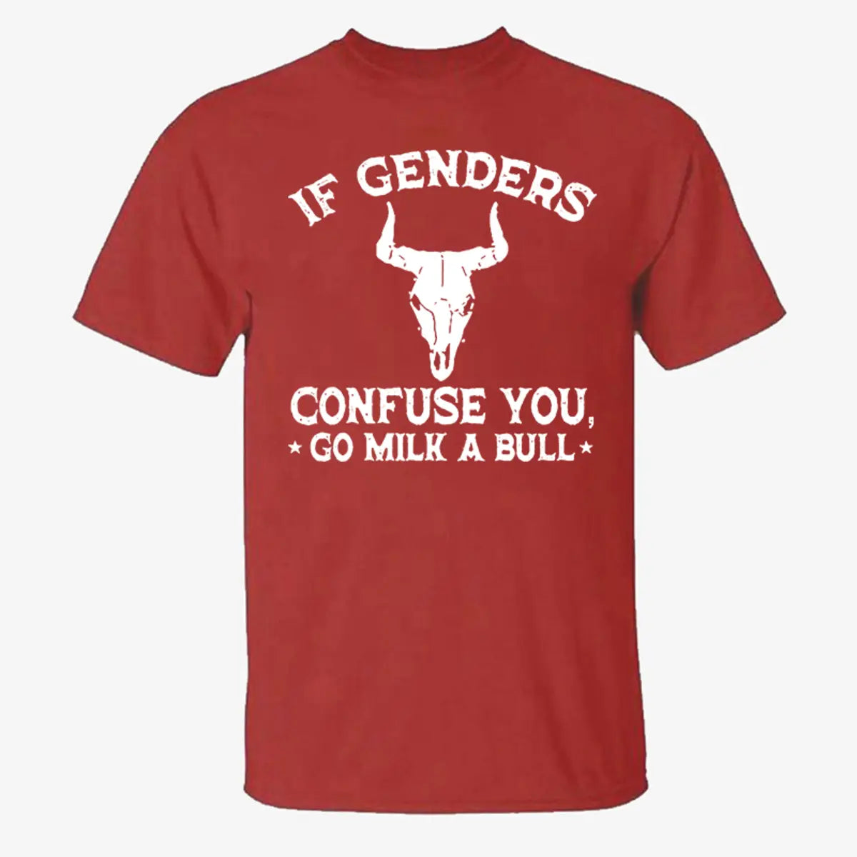 If Genders Confuse You Go Milk A Bull Printed Men's T-Shirt Image - 8