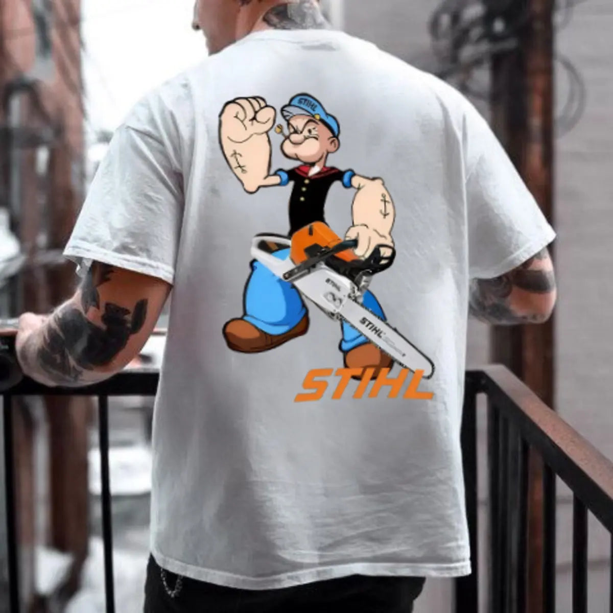 Stihl Popeye Printed Men's T-Shirt