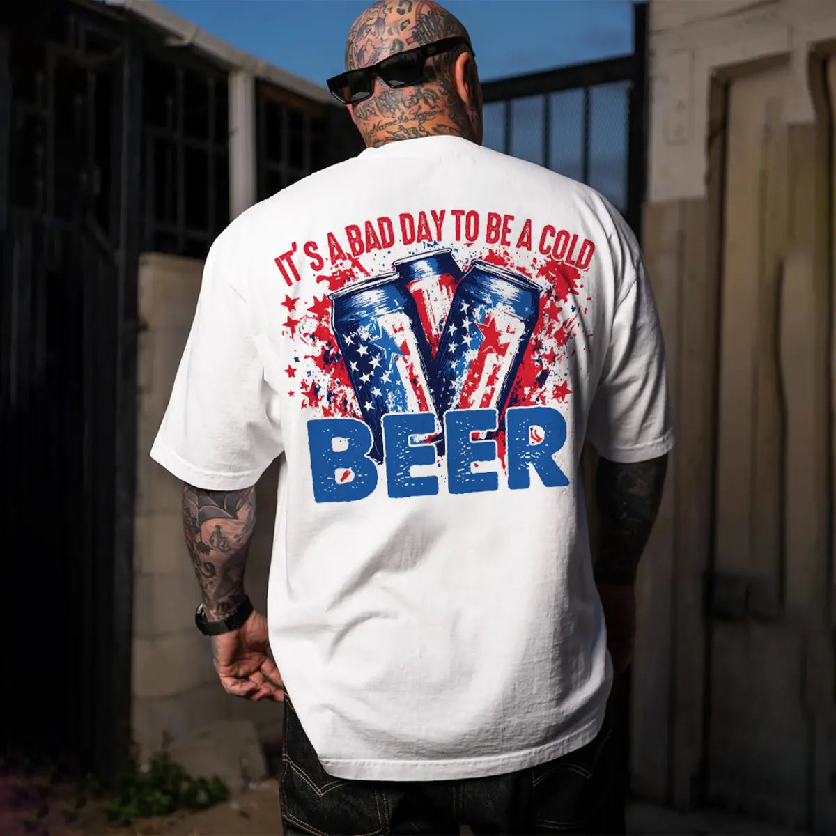 It's A Bad Day To Be A Cold Beer Printed Oversized Unisex T-shirt