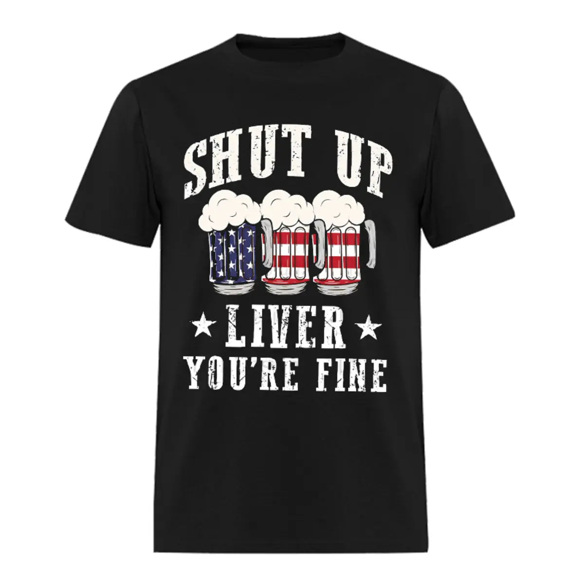 Shut Up Live You're Fine Printed Oversized Unisex T-shirts