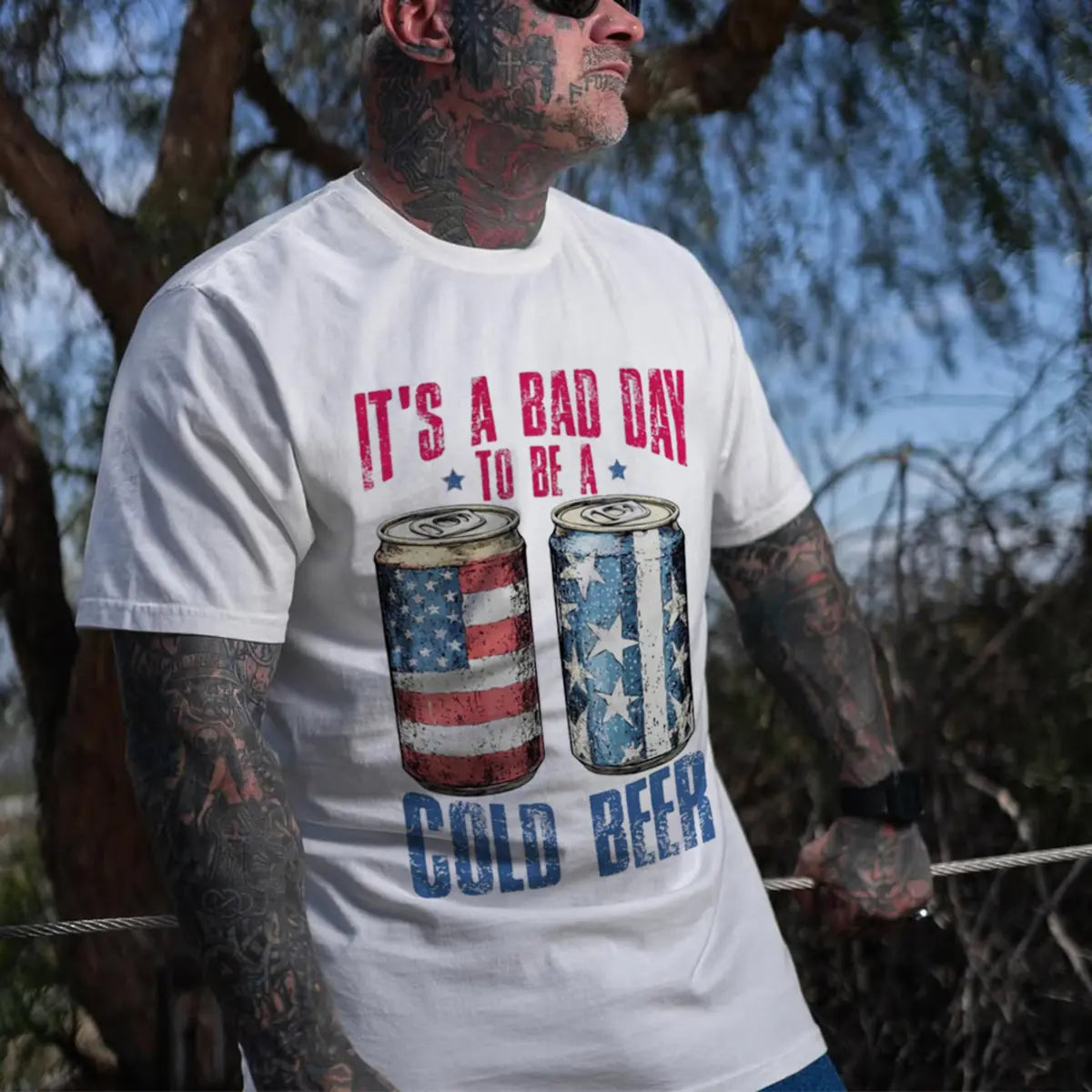 It's A Bad Day To Be A Cold Beer Printed Oversized Unisex T-shirt