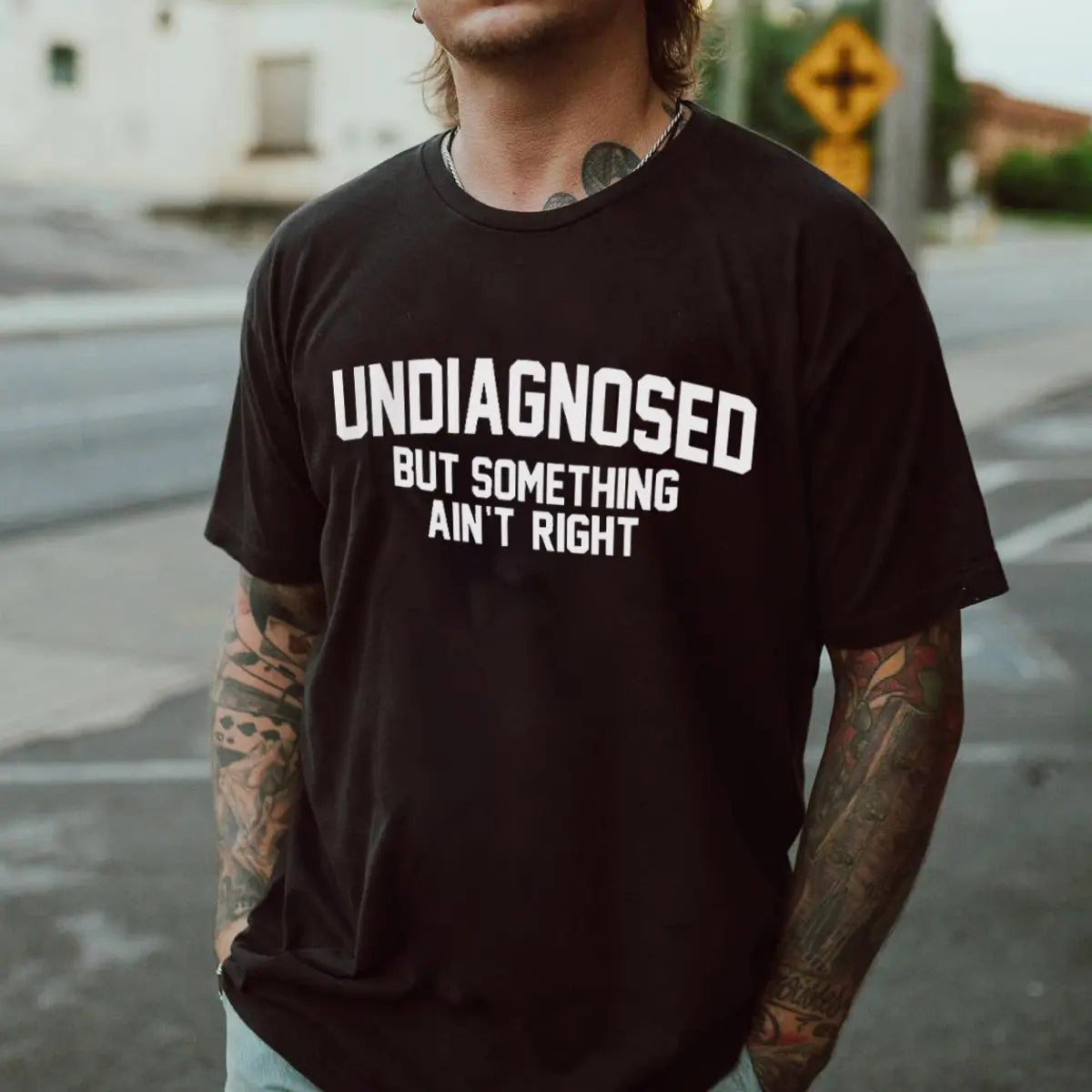 Undiagnosed But Something Ain't Right Printed Men's T-Shirt