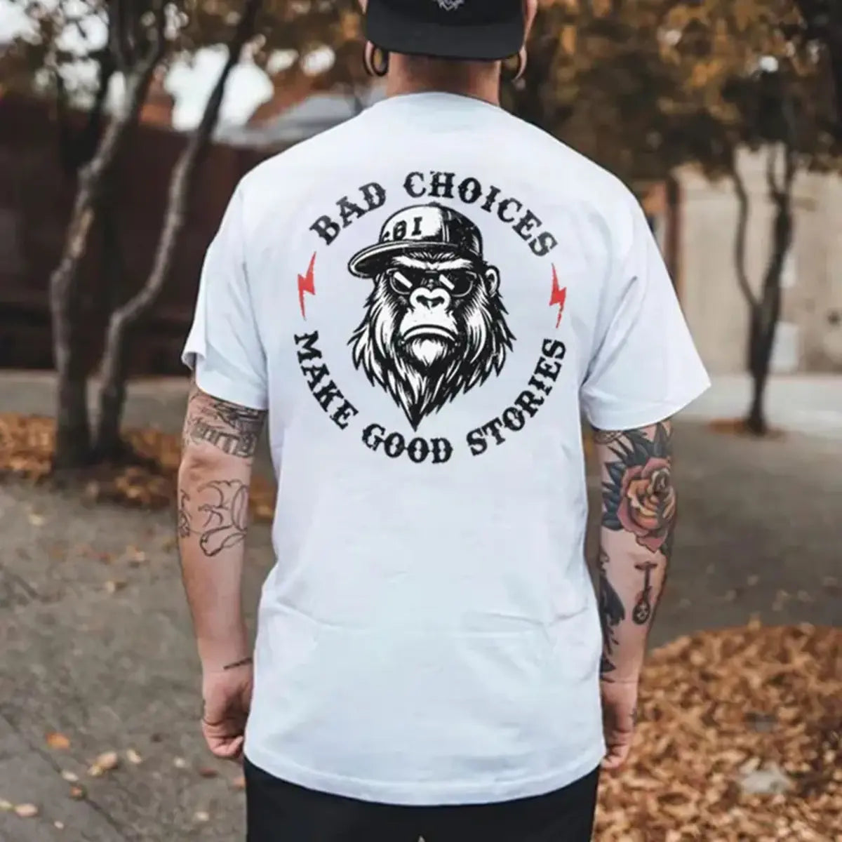 Bad Choices Make Good Stories Printed Oversized Unisex T-shirt