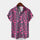 Skull Pattern Short Sleeve Button-Up Men's Shirt