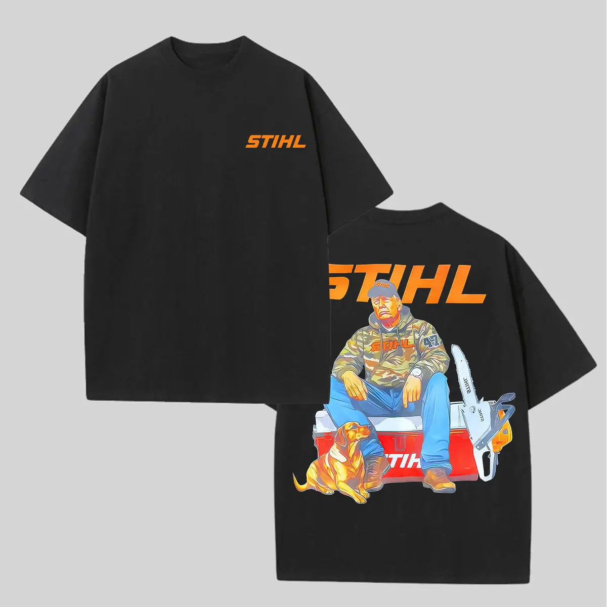 Stihl Trump Printed Oversized Unisex T-shirts