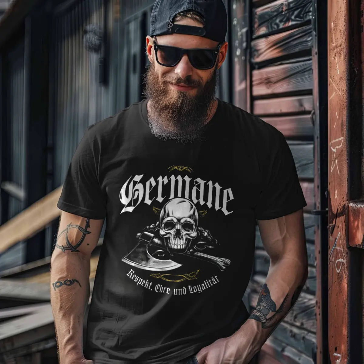 Viking Bermane Skull Printed Men's T-shirt
