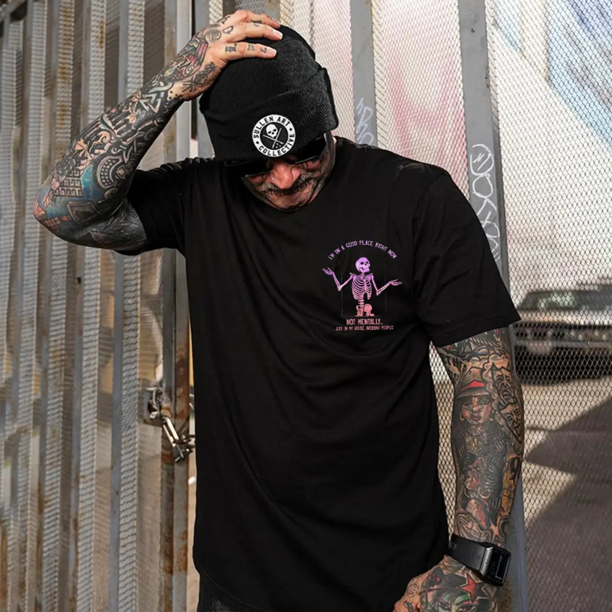 I'm In A Good Place Right Now Printed Oversized Unisex T-shirt Image - 4