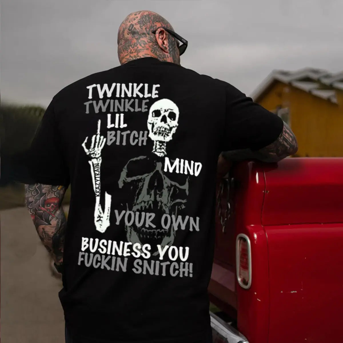 Mind Your Own Business Printed Oversized Unisex T-shirt Image - 3