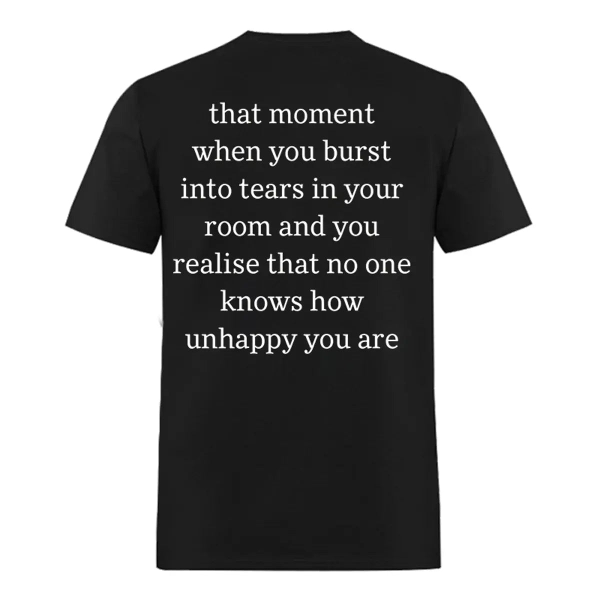 That Moment When You Burst Into Tears In Your Room Printed Oversized Unisex T-shirts Image - 1
