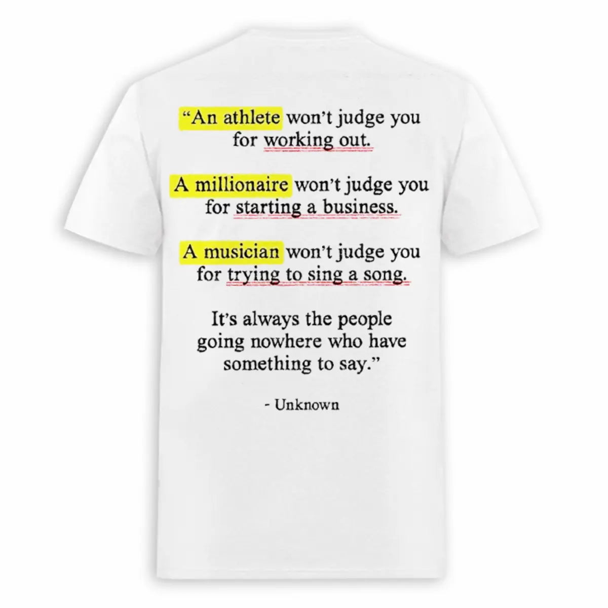 An Athlete Won't Judge You For Working Out Printed Oversized Unisex T-shirts